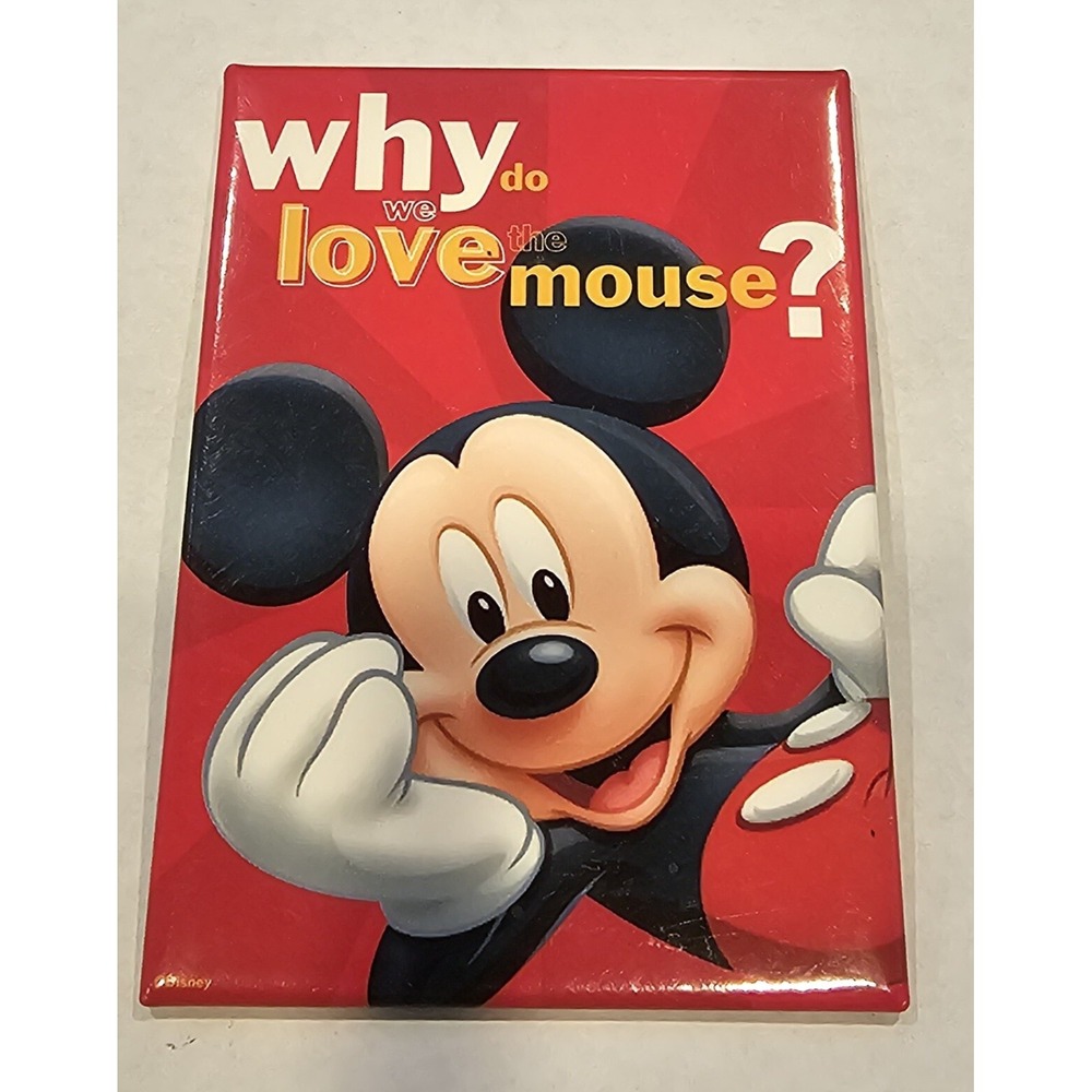 Vintage Disney Mickey Mouse "Why Do We Love The Mouse" Pin